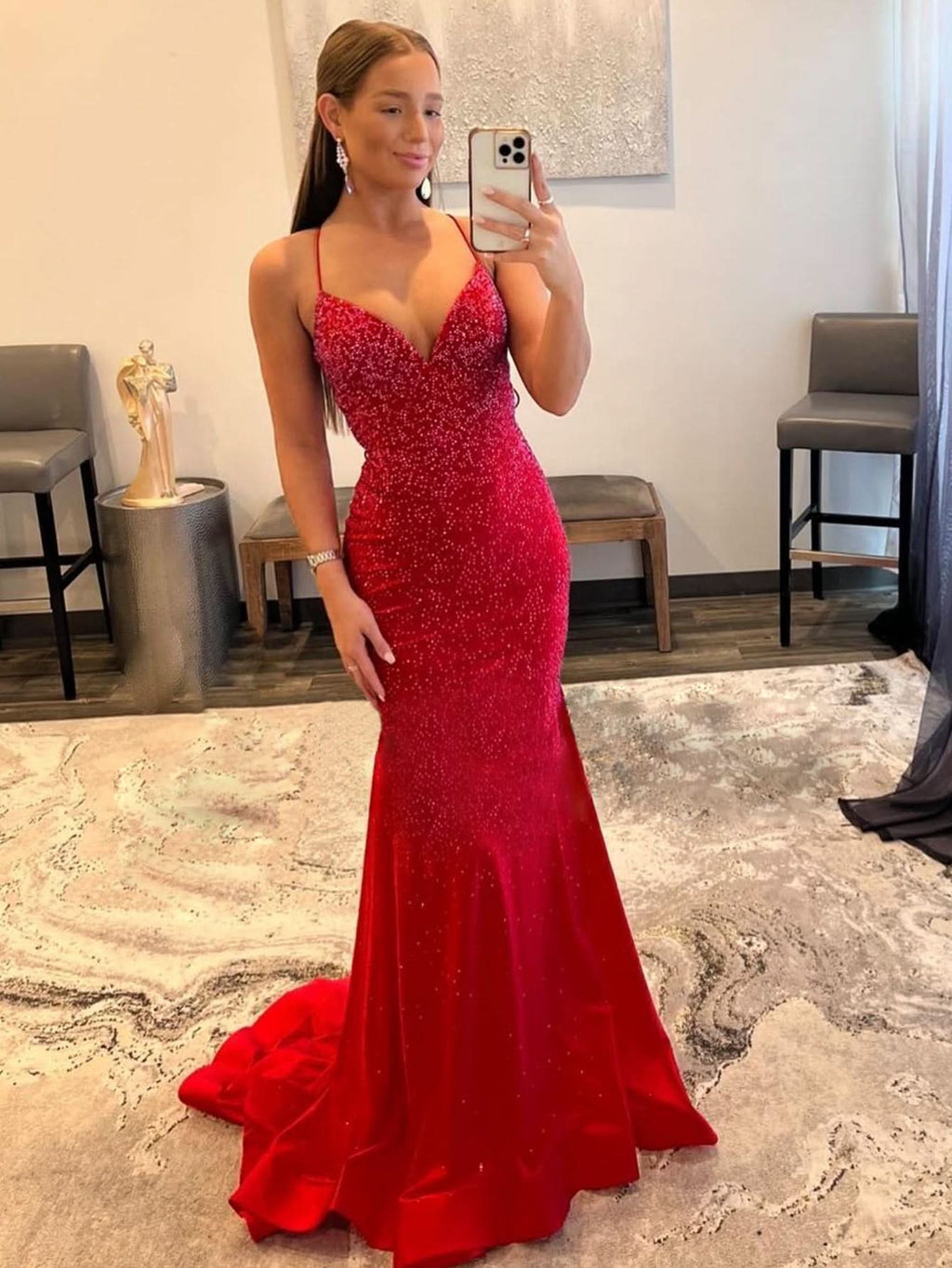 Stylish Pleated Criss Cross Straps Metallic Long Prom Dress with a Flattering Fit BM bride