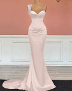 Royal Blue One-Shoulder Long Sweetheart Mermaid Prom Dress with Sequins BM bride