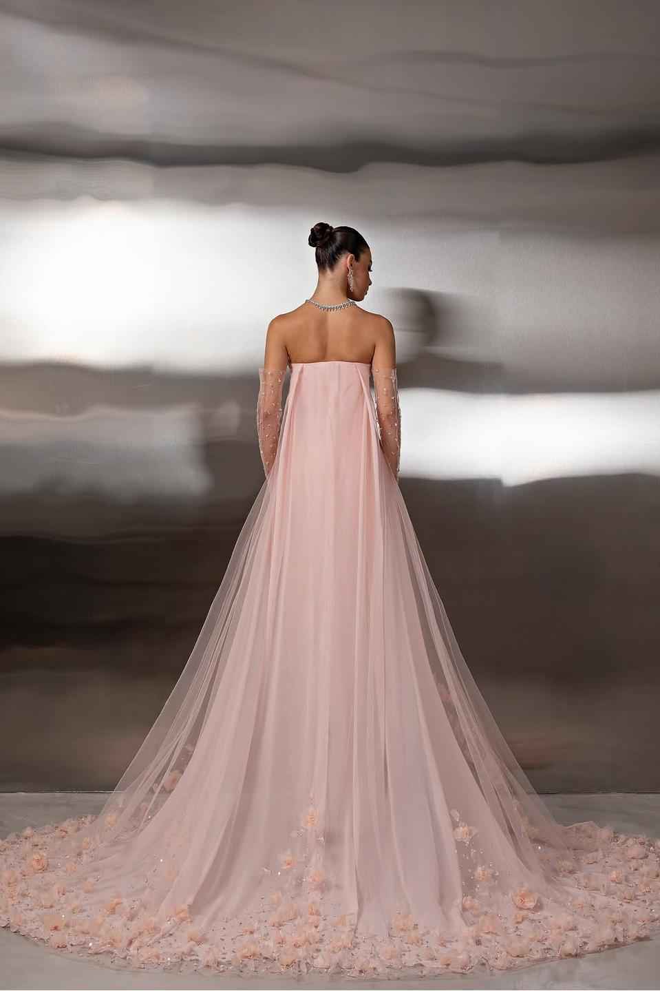 Strapless Sleeveless Long Mermaid Prom Dress With Appliques Gloves