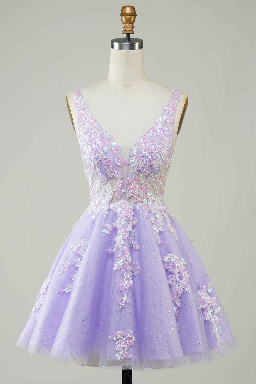 Sparkly Orange A-Line Spaghetti Straps Short Homecoming Dress with Sequins