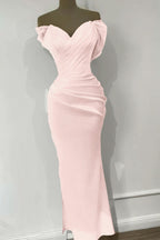 Orange Sweetheart Mermaid Sequins Evening Dress with Off-The-Shoulder Online BM bride