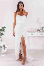 Gorgeous Sleeveless Spaghetti Strap Backless Prom Dress With Split