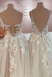 BMbride Designer Elegant A-Line Sweetheart Wedding Dresses With Lace BMbride