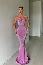 BMbride Designer Sequined Sleeveless Mermaid Prom Dress BMbride