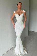 BMbride Designer Sequined Sleeveless Mermaid Prom Dress BMbride