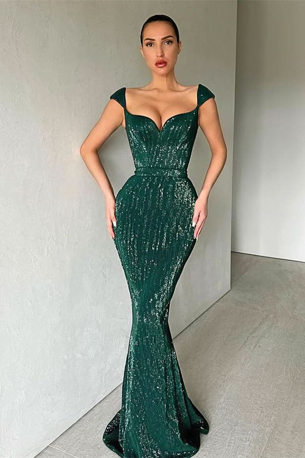 BMbride Designer Sequined Sleeveless Mermaid Prom Dress BMbride