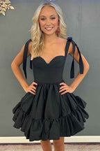 Simple Pink Corset A-Line Ruched Short Homecoming Dress Bmbride