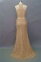 Black Sequin Tulle Mermaid Prom Dress with Sleeveless Design BM bride