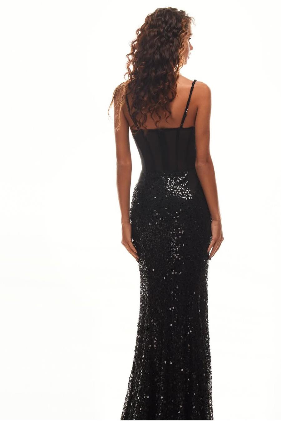 Spaghetti Strap Sweetheart Mermaid Long Prom Dress With Sequins BMBRIDE