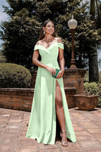 Burgundy Sweetheart Sequins Prom Dress with Front Split and Spaghetti-Straps BM bride