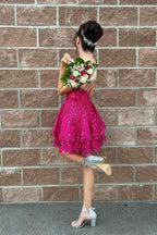 Lovely Ivory A-Line V Neck Tulle Homecoming Dresses BM bride