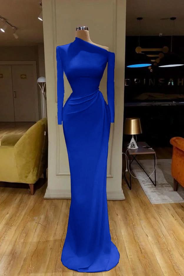 Mermaid Long Sleeves Prom Dress BM bride