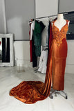 Sleeveless Prom Dress with Appliques, Beadings, and Long Trail BM bride