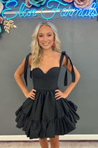 Sabrina |A-line Sweetheart Homecoming Dress with Ruffle BM bride