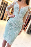 BMbride Elegant 3/4 Sleeves Lace Slim Short Party Dress BMbride