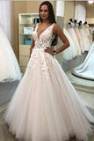 BMbride Elegant 3D Floral Lace Tulle Aline Sleeveless Evening Dress BMbride