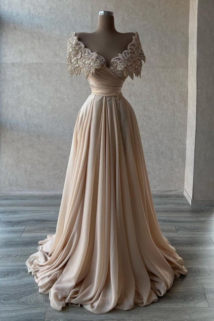 BMbride Elegant A-line Long Glitter Beading Sweetheart Prom Dresses BMbride