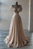 BMbride Elegant A-line Long Glitter Beading Sweetheart Prom Dresses BMbride