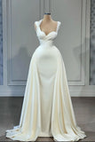 BMbride Elegant A-line Sweetheart Sleeveless Beading Wedding Dresses BMbride
