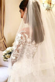 BMbride Elegant A Line Wedding Dresses With Sleeves Wedding dresses with lace BMbride