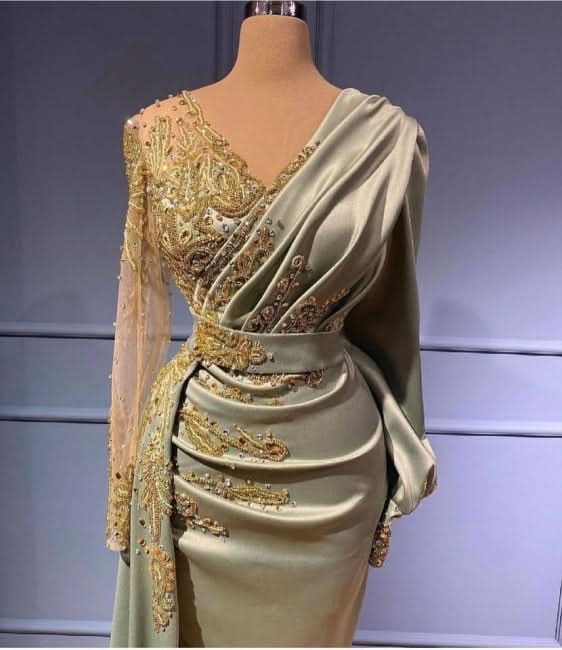 BMbride Elegant Evening Dresses with Sleeves Long Prom Dresses BMbride