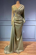 BMbride Elegant Evening Dresses with Sleeves Long Prom Dresses BMbride