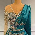 BMbride Elegant floor-length evening dress prom dresses with sleeves BMbride
