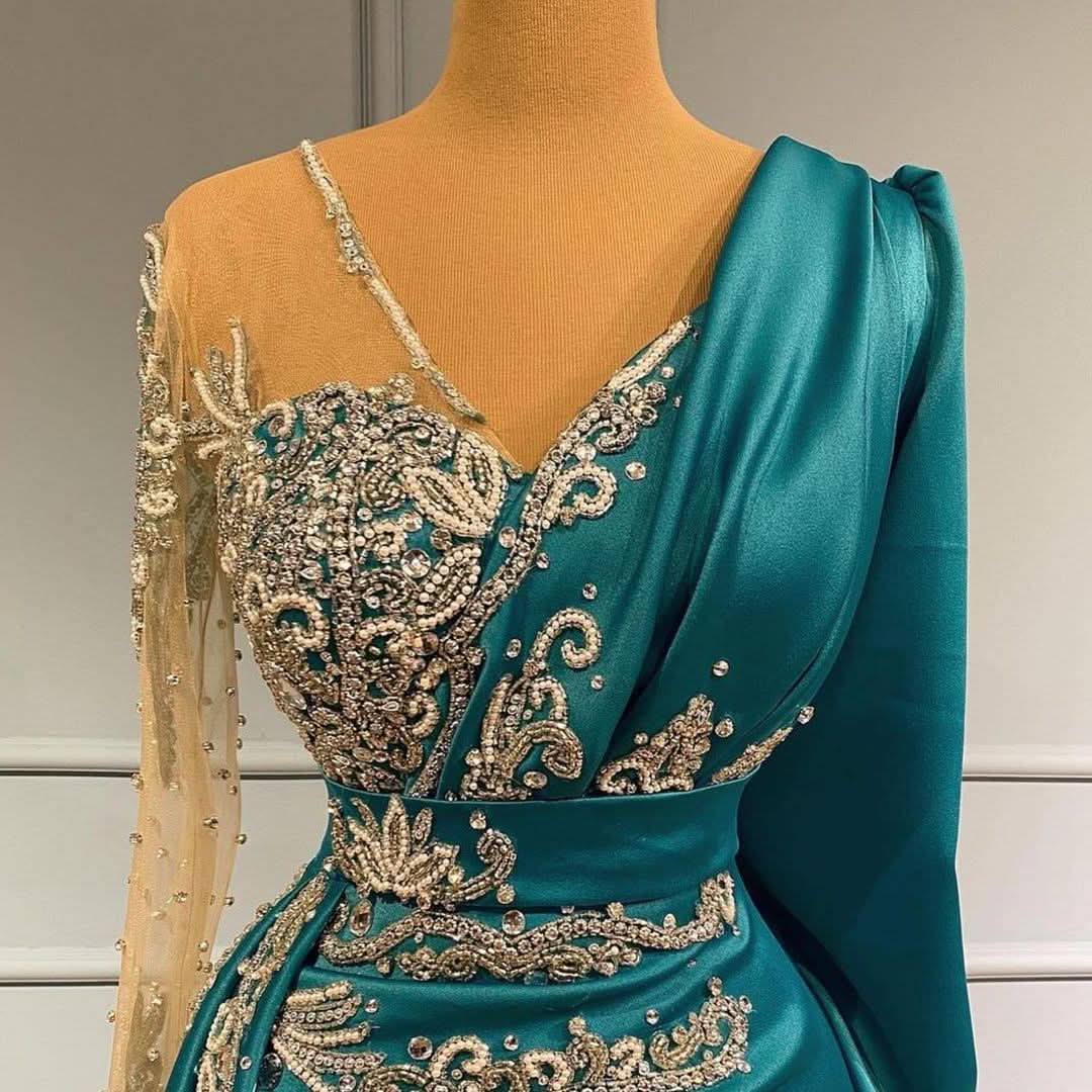 BMbride Elegant floor-length evening dress prom dresses with sleeves BMbride