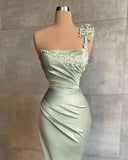 BMbride Elegant Mint Long Simple Mermaid Prom Dresses BMbride