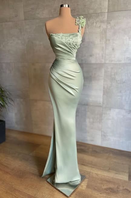 BMbride Elegant Mint Long Simple Mermaid Prom Dresses BMbride