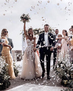 BMbride Elegant Princess A-Line Wedding Dresses with Lace BMbride