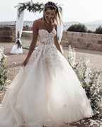 BMbride Elegant Princess A-Line Wedding Dresses with Lace BMbride