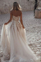 BMbride Elegant Princess A-Line Wedding Dresses with Lace BMbride