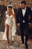 BMbride Elegant Sweetheart Split Front Floor-Length Prom Dress BMbride