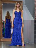 Glamorous Mermaid One Shoulder Beaded Jersey Prom Dress featuring Stunning Beading BM bride