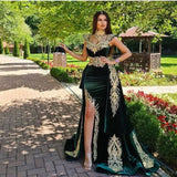 BMbride Evening dresses long green | Evening wear prom dress with lace BMbride