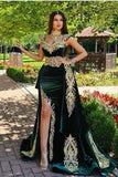 BMbride Evening dresses long green | Evening wear prom dress with lace BMbride