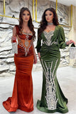 BMbride Exquisite Floor Length Sweetheart Mermaid Satin Prom Dress with Ruffles BMbride