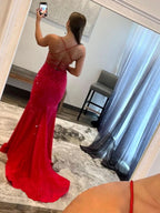 Stylish Pleated Criss Cross Straps Metallic Long Prom Dress with a Flattering Fit BM bride