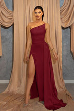 Sky Blue Sleeveless Split Mermaid Evening Dress with Sequins BM bride