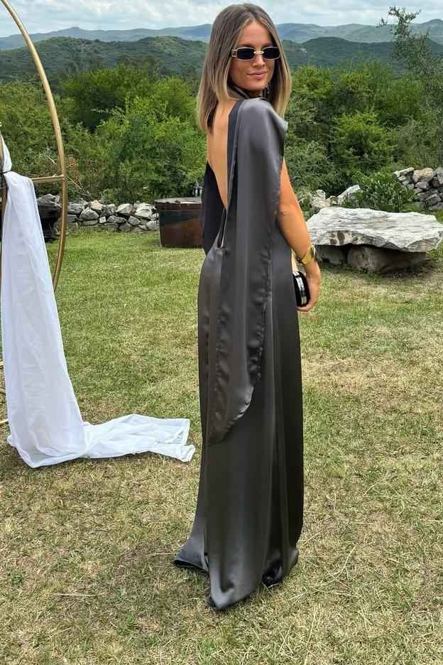 Spaghetti Strap Sleeveless Backless Long Prom Dress With Pleated