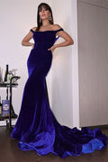 Royal Blue Mermaid Evening Dress BM bride