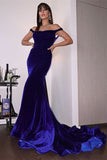 Royal Blue Mermaid Evening Dress BM bride
