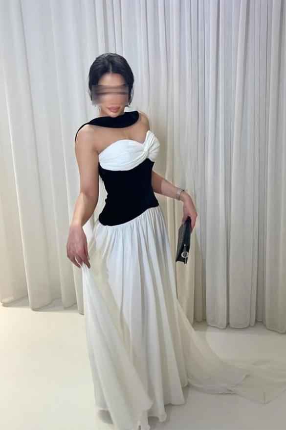 Strapless Sweetheart Sleeveless Long Prom Dress With Ruffles