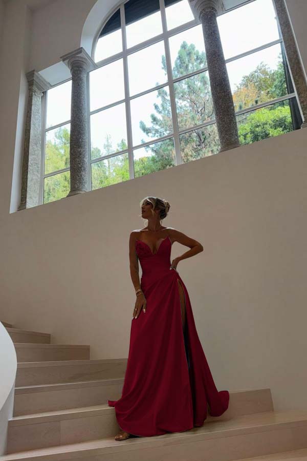 Strapless Sleeveless Long Mermaid Prom Dress With Split Pleated BMBRIDE