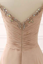 Elegant Sweetheart Sleeveless Prom Dress Off the Shoulder with Beading