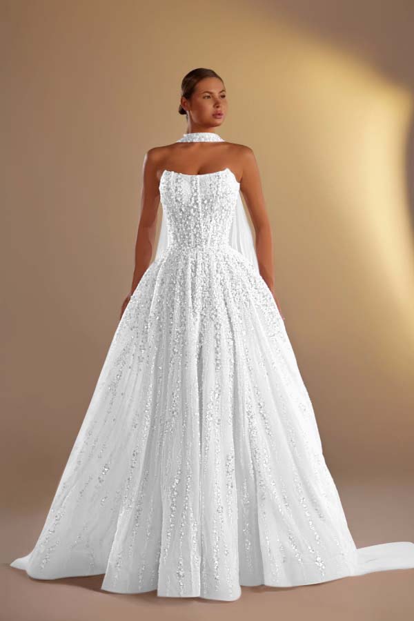 Strapless Sleeveless Long A Line Prom Dress With Pleated Beading