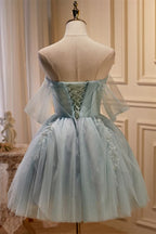 Elegant A-Line Sweetheart Homecoming Dress with Feminine Ruffle BM bride