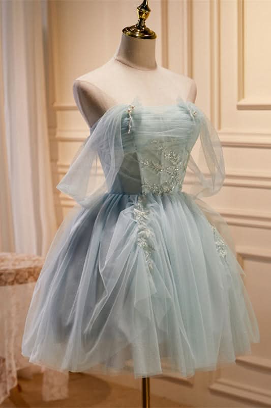 Elegant A-Line Sweetheart Homecoming Dress with Feminine Ruffle BM bride