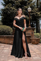 Burgundy Sweetheart Sequins Prom Dress with Front Split and Spaghetti-Straps BM bride